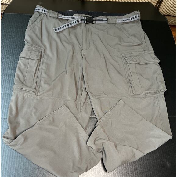 Duluth Trading Co. Nylon‎ Cargo Pants Men’s Size 44X30 Gray With Belt 3XL - Picture 2 of 8